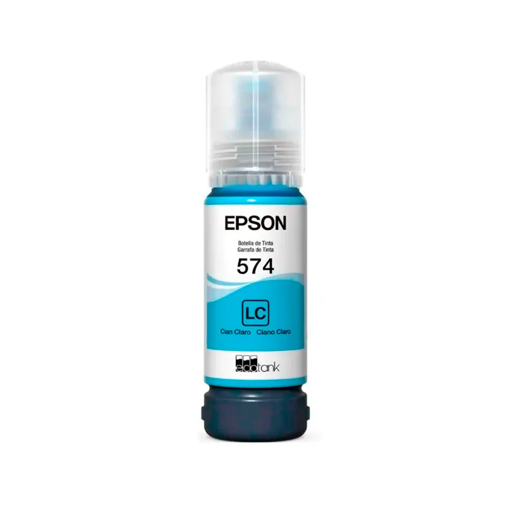 Botella de tinta Epson T574 Cian Claro EcoTank L8050 (T574520-AL)