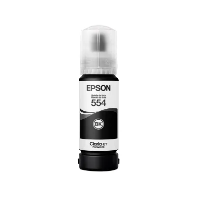 Botella de tinta Epson T554 Negro Pigmentado EcoTank L8160 (T554120-AL)