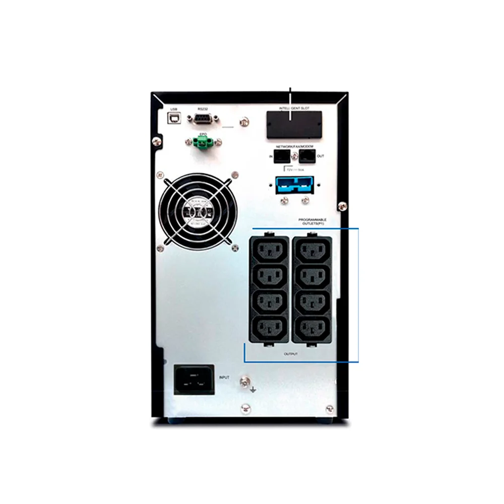 UPS Online CDP UPO11-2i – AX 2000VA / 2000W FP1 | 8 Salidas IEC LCD Banco Baterías Externo