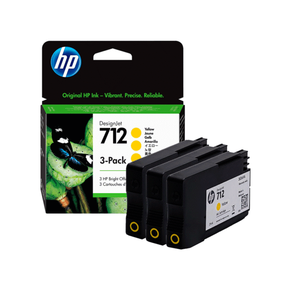 Pack de 3 Cartuchos de Tinta HP DesignJet 712 | Amarillo | 3×29 ml