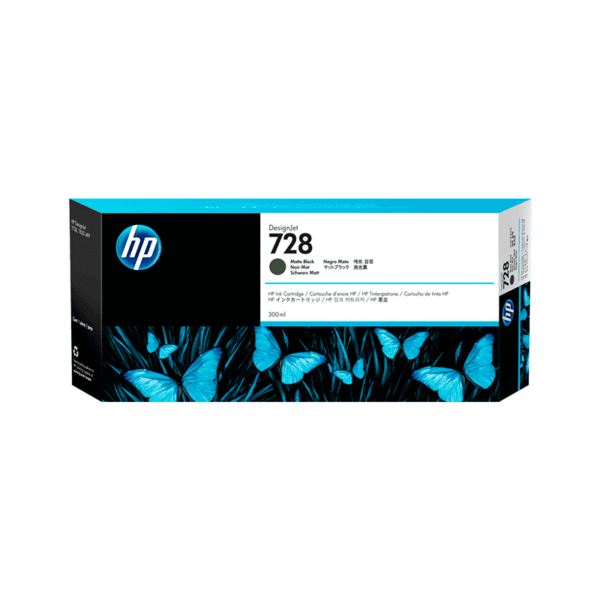 Cartucho de Tinta HP DesignJet 728 | Negro Mate | 300 ml | F9J68A
