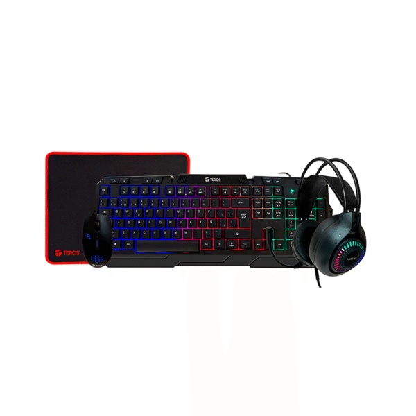 Combo Gamer TEROS TE-4063N 4 en 1 RGB