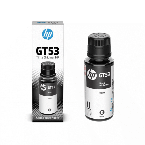 Botella de Tinta HP GT53 Negro Original | 8000 páginas | 90ml | SmartTank e InkTank Series
