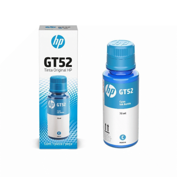 Botella de Tinta HP GT52 Cian Original | 8000 páginas | 70ml | SmartTank e InkTank Series