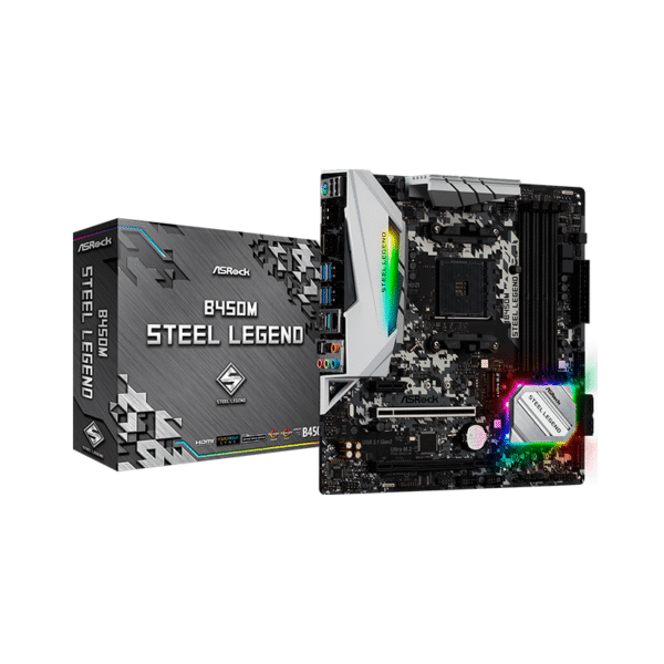 ASRock B450M Steel Legend AM4 - DDR4 | Quad CrossFireX USB3.1 M.2